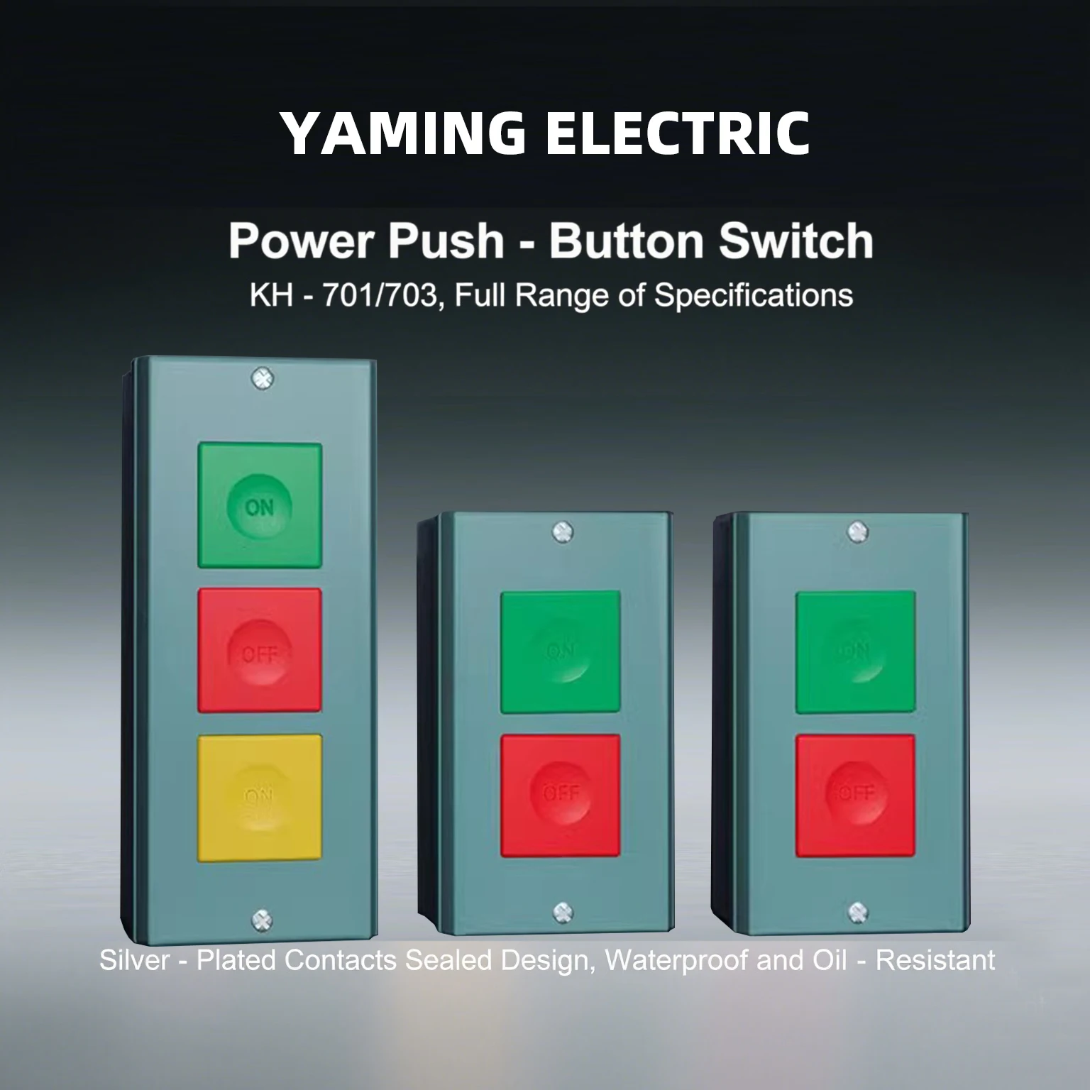 Start Stop Push Button Switch Dual/Three Positions KH-701 OFF-ON KH-703 Control Buckle Silver Contact Dust Waterproof