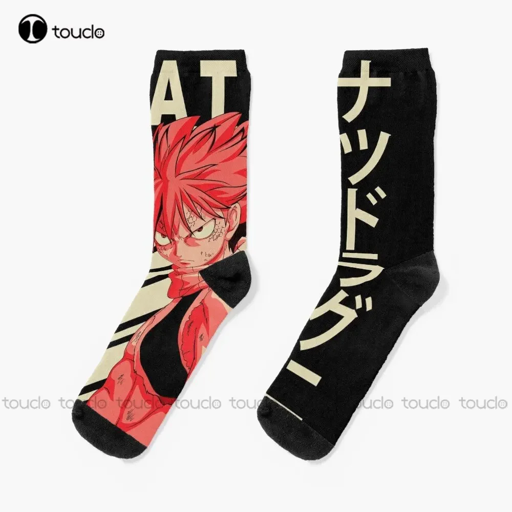 

Natsu Dragneel Vintage Art Socks Soccer Women Personalized Custom Unisex Adult Teen Youth Street Skateboard Socks