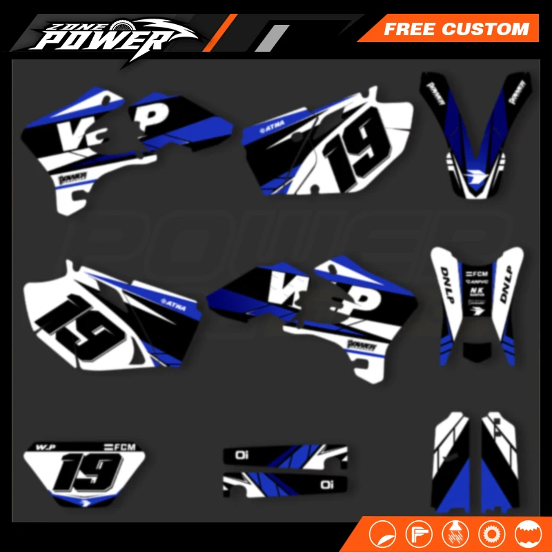 Powerzone For YAMAHA 2006 2005 2004 2003 WRF250 WRF450 WRF 250 450 Graphics Decals Stickers Kits Motorcycle Background 07