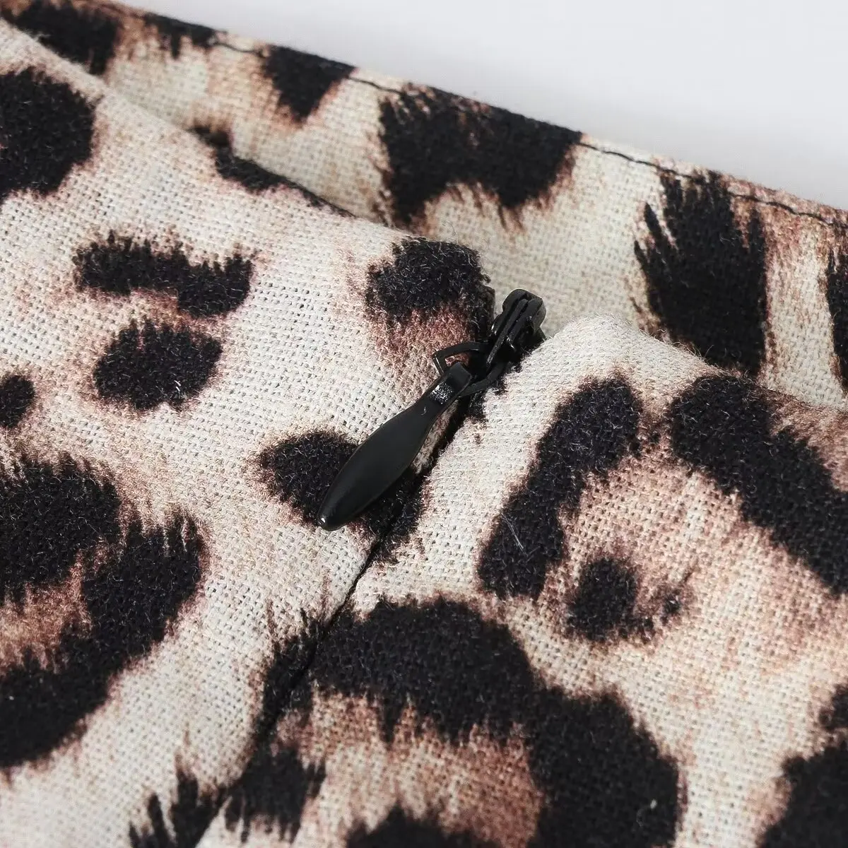 TAOP&ZA, nuevos productos de primavera y verano para mujer, falda Midi con estampado animal mezclado de lino de estilo europeo y americano a la moda