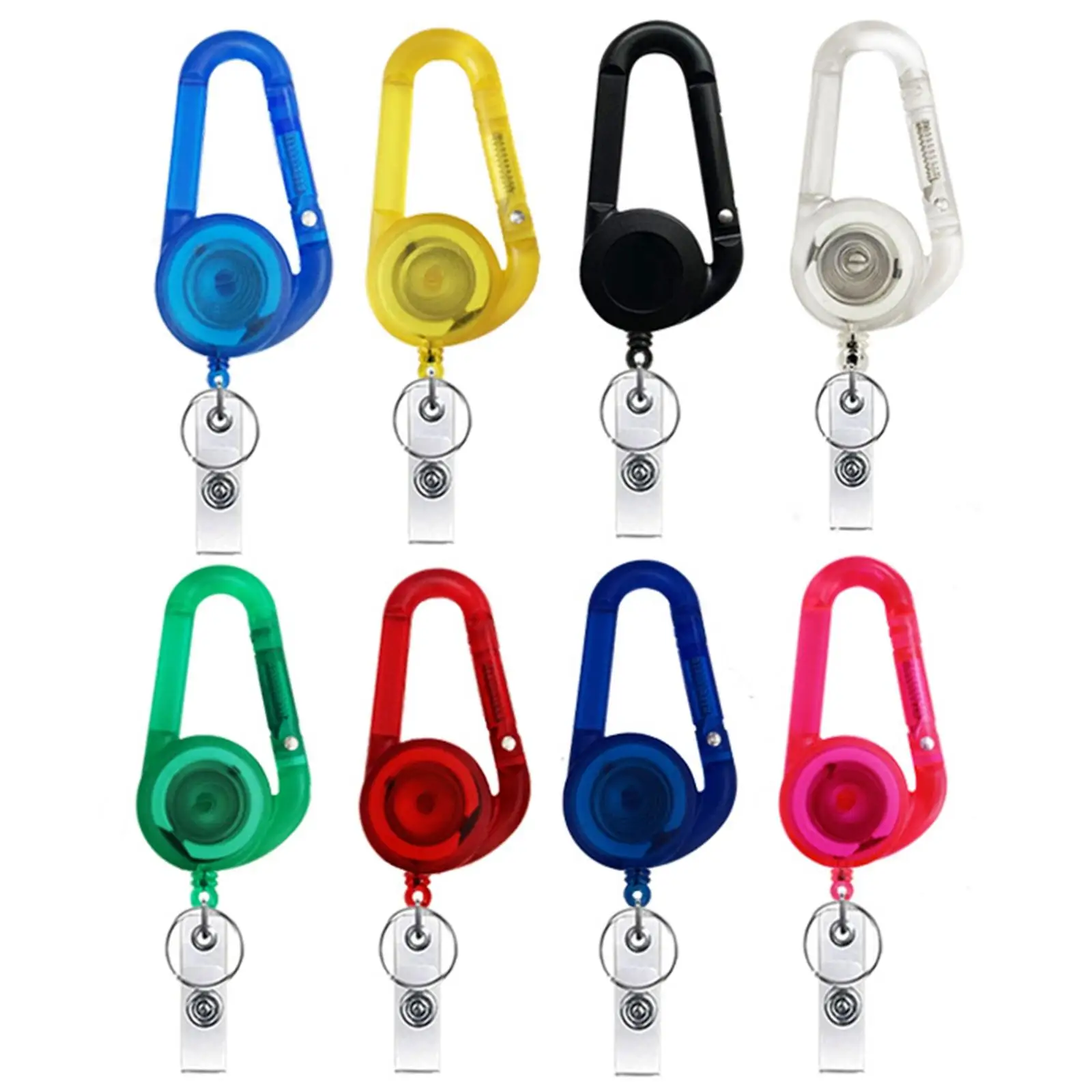 D Shaped Keychains, Expandable Flexible Keychain for Backpack Travel Hiking Men