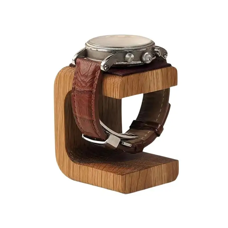 Decorative Solid Wooden Watch Holder Stand For Bracelet Ring And Watch Jewelry Collection Display Holder view 6