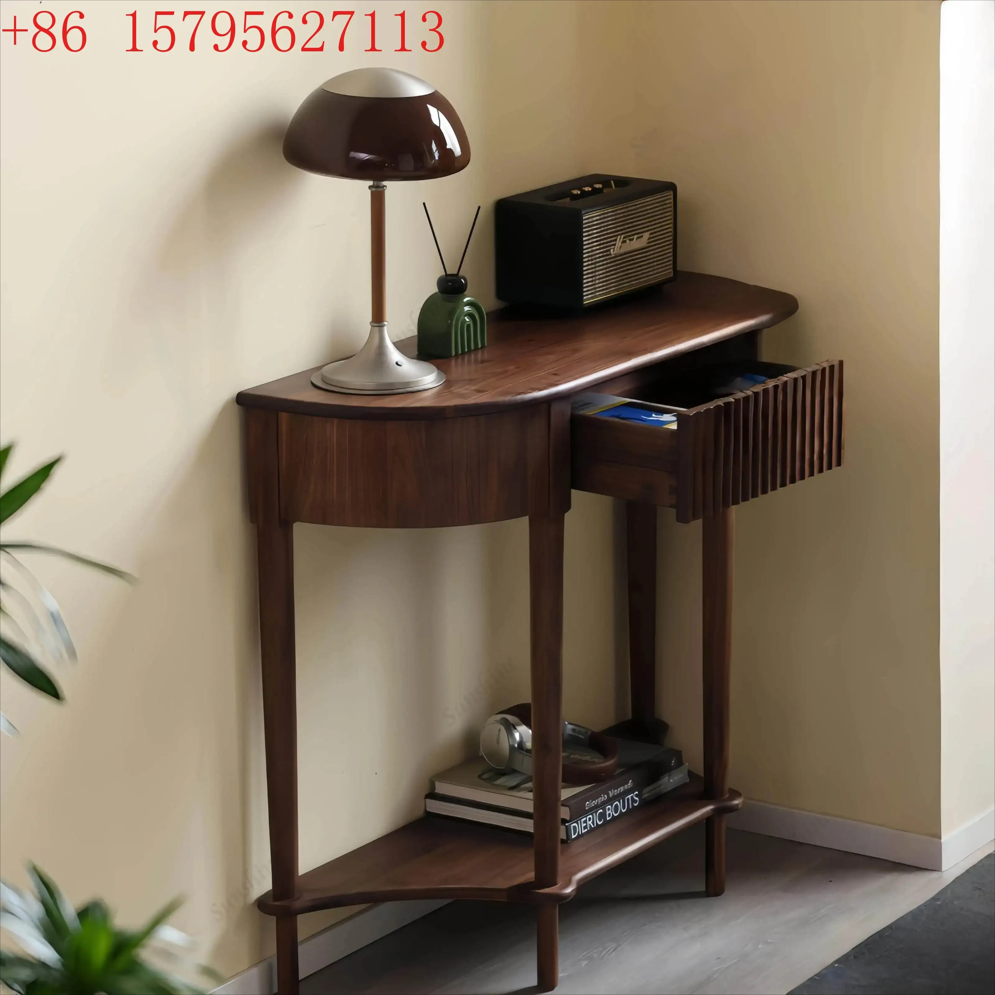 Enter the entrance platform against the wall, aisle entrance table, simple solid wood narrow side table  FT