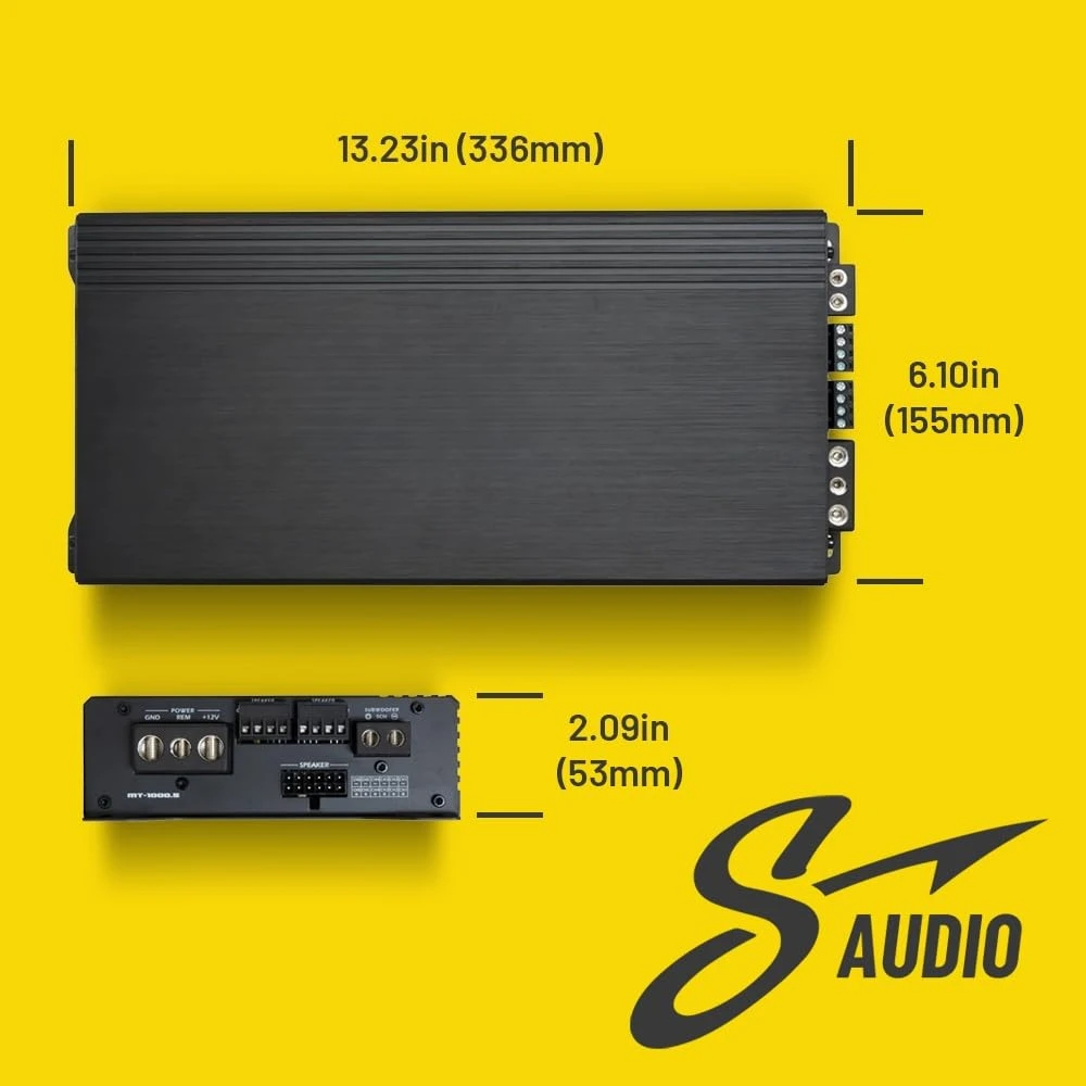 مضخم صوت للسيارة Audio MT-1000.5 1200 وات RMS ذو 5 قنوات، فئة D، Hexfet Mosfet، مرشح تمرير عالي/تمرير منخفض، للبيع