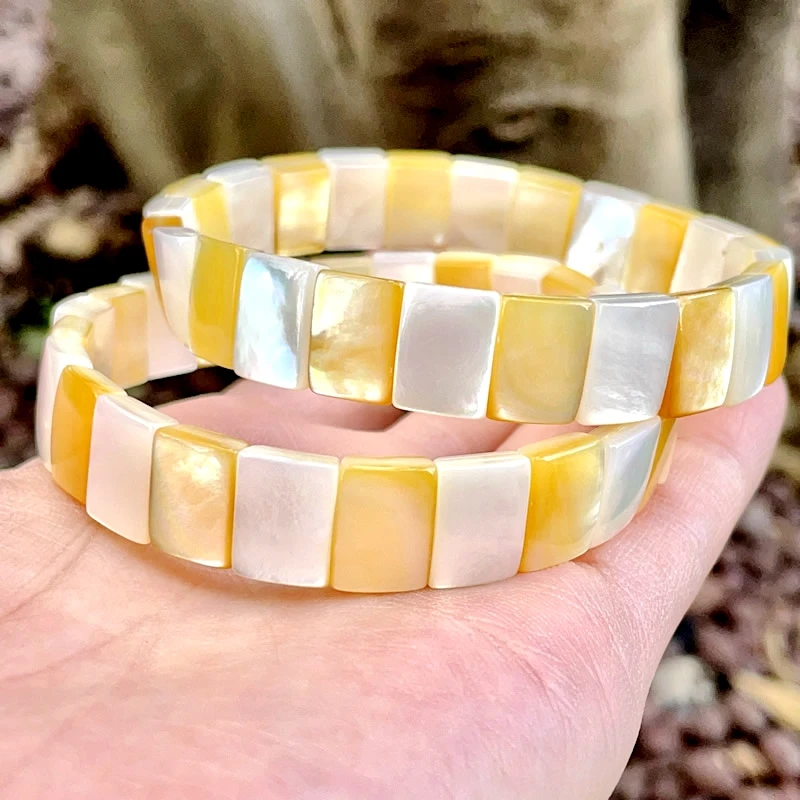 

AAA New Colorful Natural Shell Abalone Shell Geometric Bracelet For Men And Women Fashion Summer Beach Jewelry Gift Wholesale