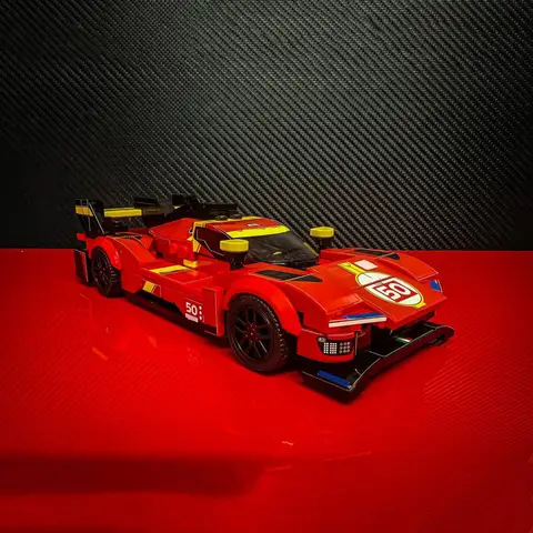 르망 MOC 자동차 번호 50 & NO.51 499p 속도 Chops 레이싱 카 빌딩 블록 DIY 퍼즐 조립 벽돌 모델 세트 어린이 장난감 선물