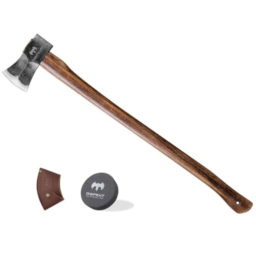 

Spitting Axe Wood Spitting Axe for Medium to arge Size ogs 1065 High Carbon Steel Chopping Axe with Hickory Wood Handle and Lea