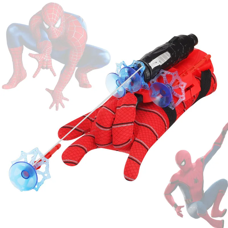 ML Legends Homem-Aranha e Shooters Anime Figura Wrist Launcher Brinquedos, Spider Man Acessórios Cosplay, Props Luvas, Kids Toy Gift