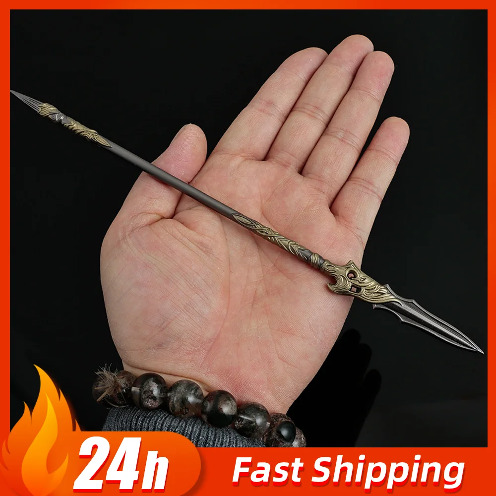 22cm Guardians of The Dafeng Spear Metal Model Anime Prosperous Samurai Sword Katana Crafts Collection Cosplay Prop Toys Gift