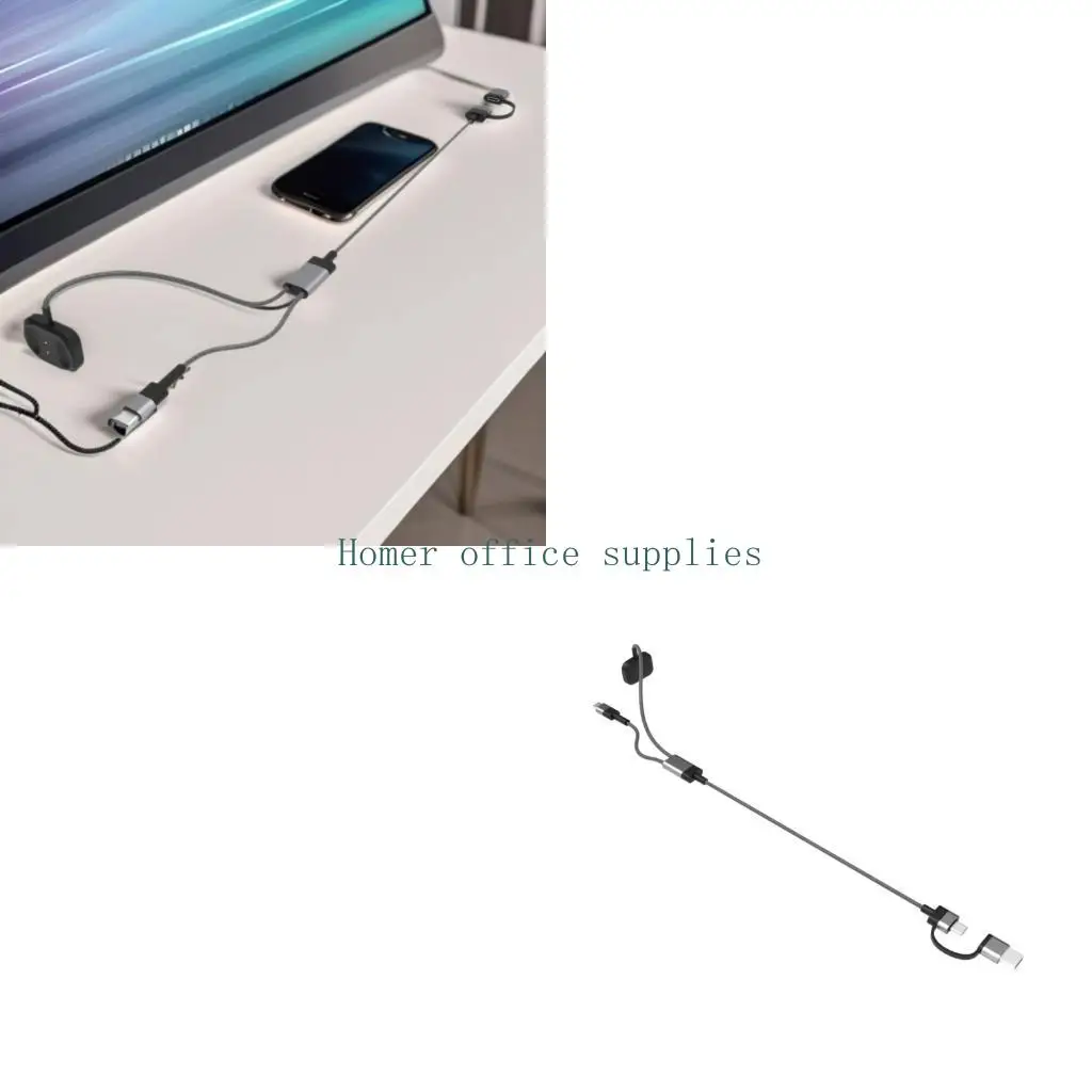 K43B Type C Power Cord for Glasses Charging Case, Travel Use