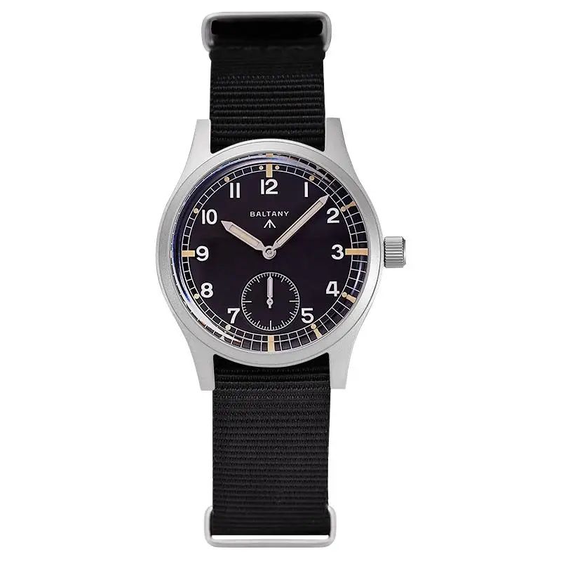 Baltany S2019 D12 WWII Retro Military Watch 36mm Men Quartz Watch 100M Waterproof Luminous Stainless Steel Casual Daily Male