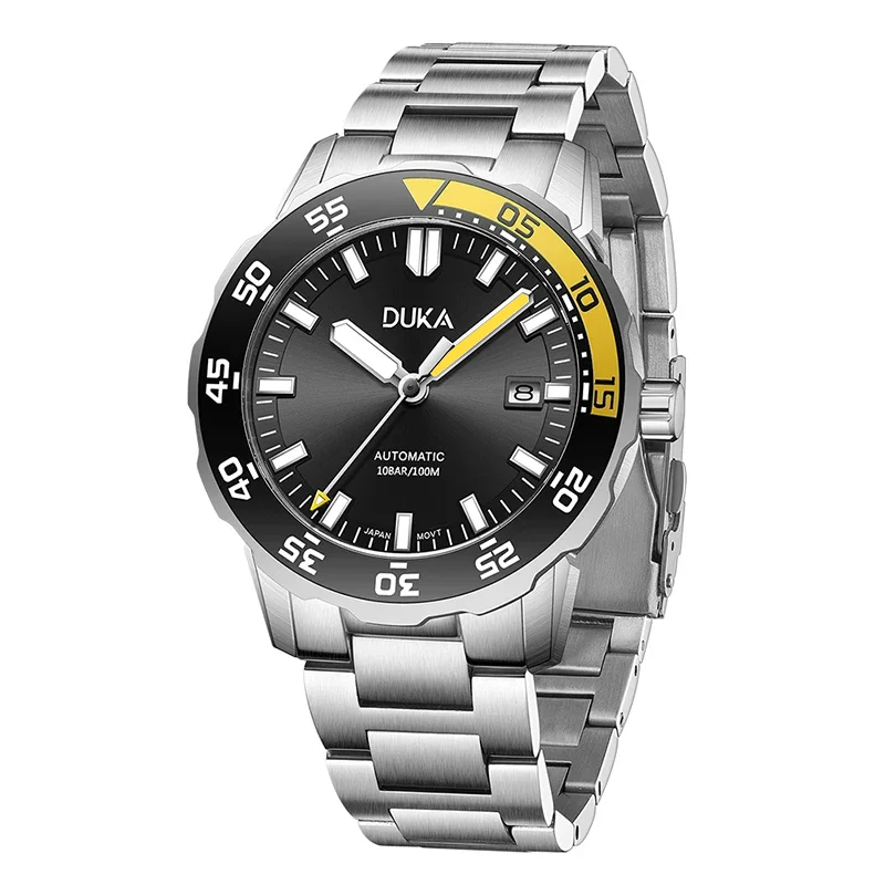 DUKA 2023 New Mechanical Watches Men's top Brand Luxury Automatic Watch Men NH35 Ceramic Bezel waterproof 100m Diving wristWatch