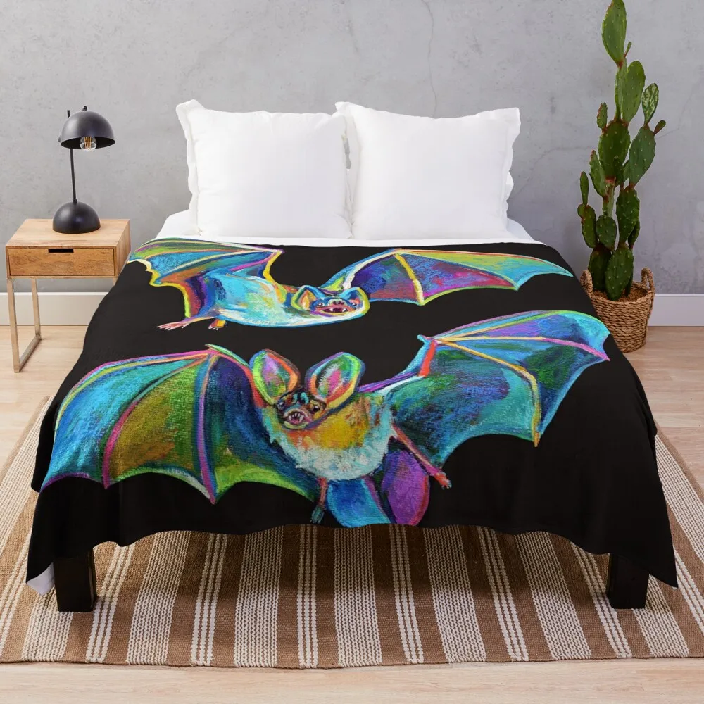 

Halloween Bat Brothers by Robert Phelps Throw Blanket Multi-Purpose for babies Blankets