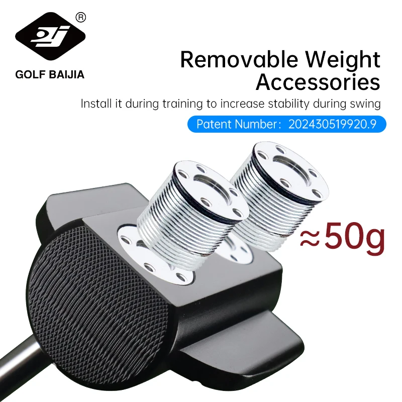 Golf putter magic hammer trainer, small and exquisite, used for practicing putting, with two weighted accessories