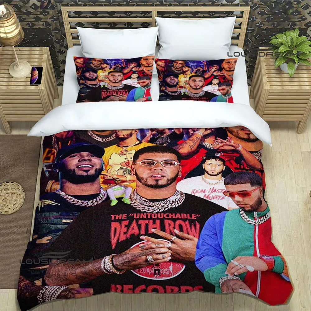 

Rapper Anuel AA printed Bedding Sets exquisite bed supplies set duvet cover bed comforter set bedding set luxury birthday gift