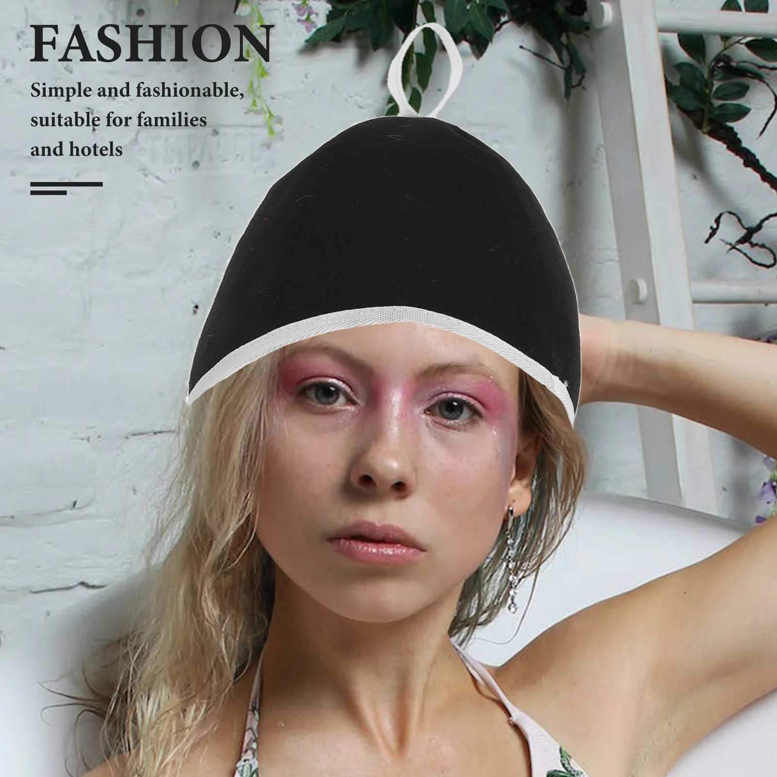 

Comfortable Sauna Hat Felt Bathing Cap Drying Headwear Shower Accessories for Therapy