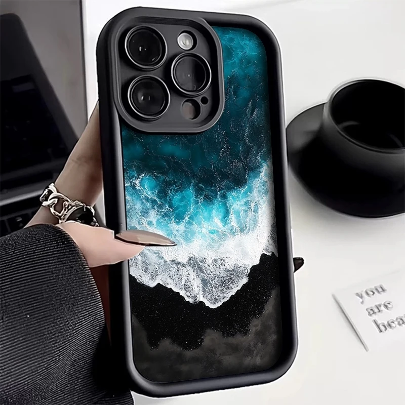 

Stylish Beach Pattern Silicone Phone Case For Xiaomi Redmi Note 14 13 Pro Plus 5G 12 11 10 Pro 4G 13 14C 13C 12C Silicone Cover