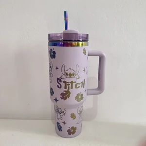 Disney-Grande Capacity Portable thermal mug, vacuum isolated glass, cartoons cartoon bottle of stainless steel, thermal cup, point, 40oz 9 Main Sales Stitch Mug - №6