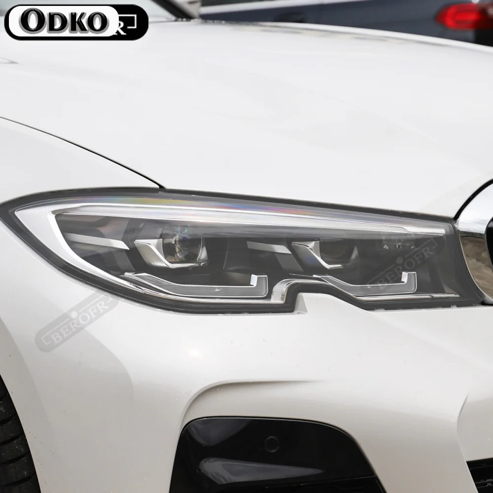 Car Headlight Tint Smoked Black Protective Film TPU Sticker For BMW F30 F31 G20 F10 F11 G30 F40 F32 F22 F36 F07 F34 G32 G11 G15 - Image 5