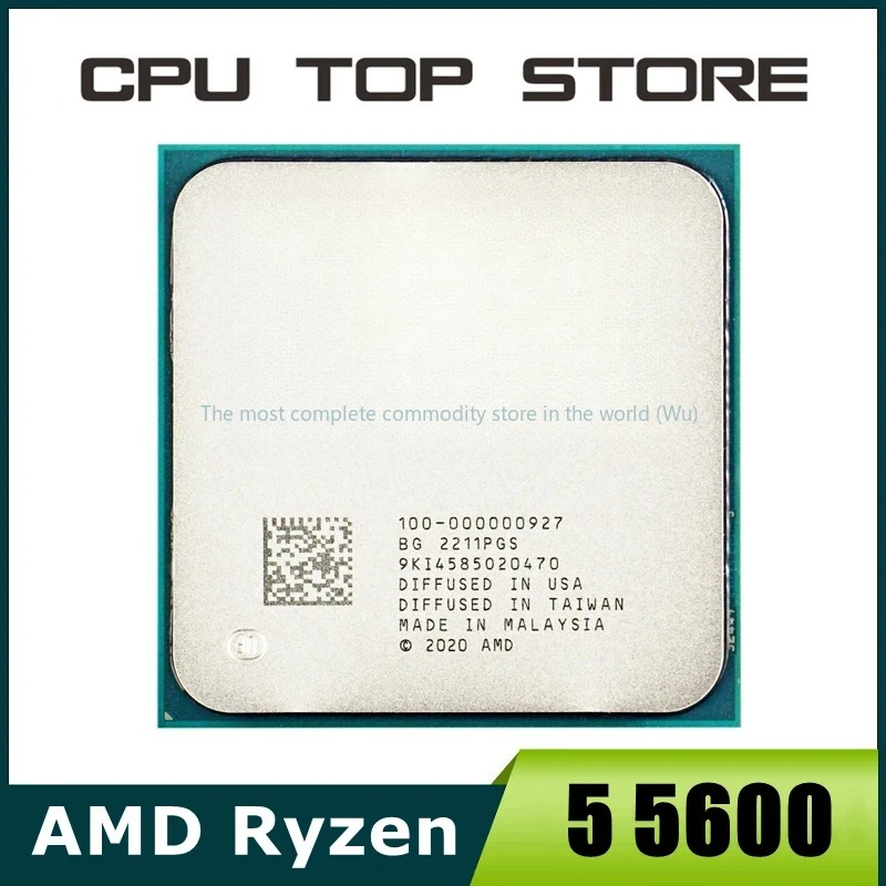 AMD Ryzen 5 R5 5600 3,5 ГГц 6-ядерный 12-поточный процессор 65 Вт L3 = 32M 100-000000927 LGA AM4