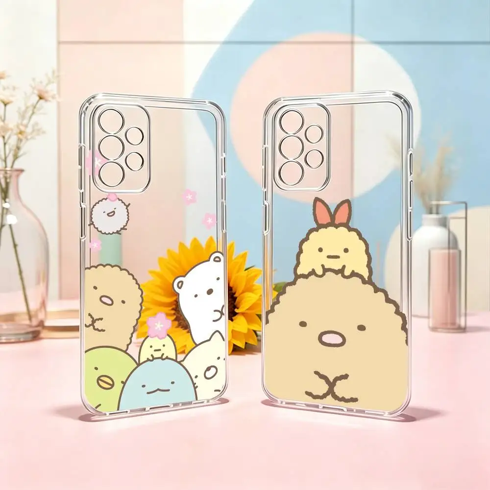 Sumikko-O Gurashi-I Cute  Phone Case For Samsung S25,S24,S21,S22,S23,S30,Ultra,S20,Plus,Fe Transparent Cover Gift