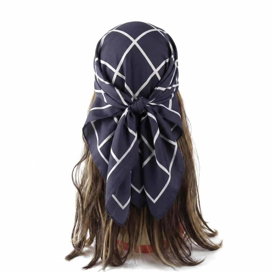 Damen-Schal Hijab Bandana Kopftuch Seidenschals Frauen-Kopfbedeckung Quadratischer Schal Wickeltuch Halstuch Turban Stirnband Foulards