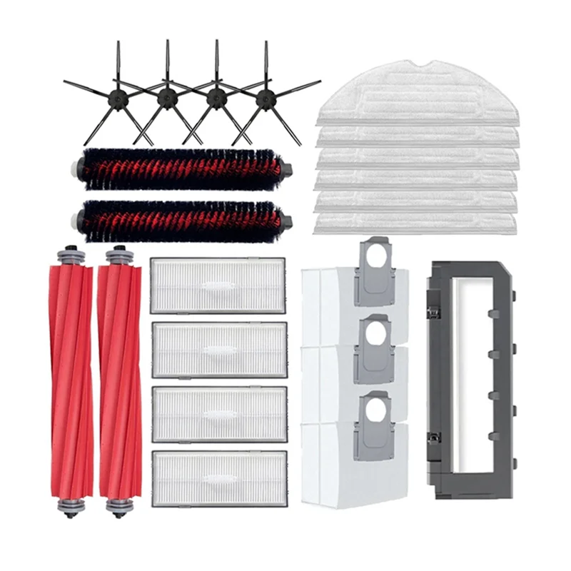 EAS-для Roborock S7 Maxv Ultra S7 Pro Ultra пылесос, роликовая боковая щетка, фильтр Hepa, мешки для пыли, запасные части для швабры