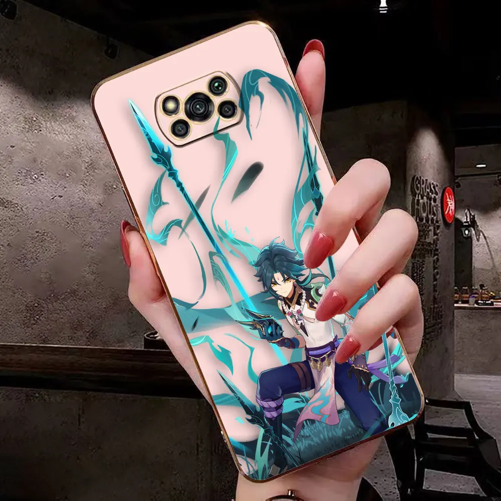 The Game G-Genshin I-Impact Cover Smooth E-TPU Phone Case Xiaomi POCO F1 F2 F3 F4 F5 M2 M3 M4 M5 X2 X3 X4 X5 GT NFC C40 PRO Case