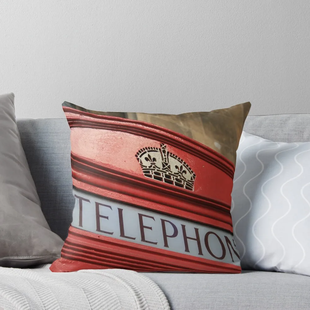 Red Telephone Box Throw Pillow Decorative Cushion Cover Christmas Cushion For Home Cushion Cover Set Pillow