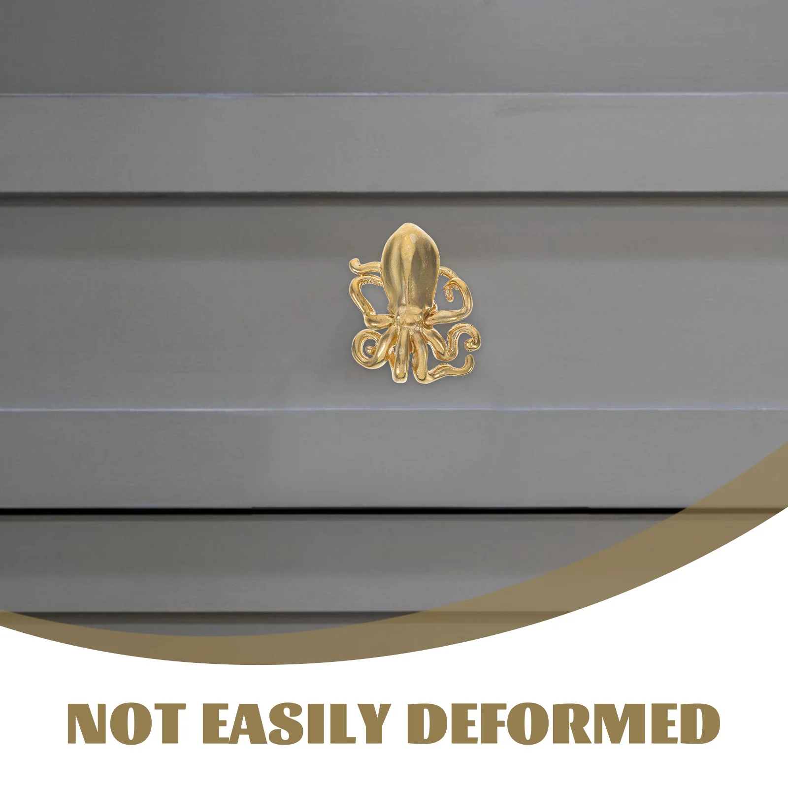 Ручка шкафа в виде осьминога, матовая латунь, гладкая на ощупь, для морской мебельной фурнитуры, винтажный декоративный ящик