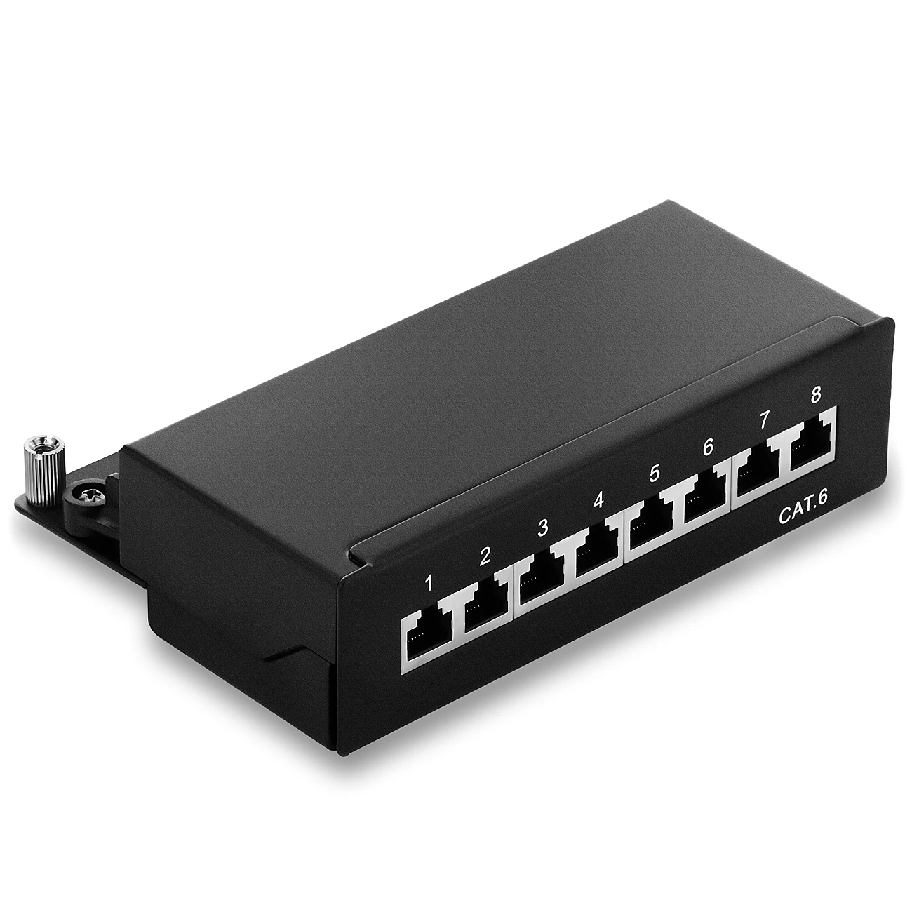 Linkwylan Mini Desktop CAT6A Cat6 8 12-portowy panel krosowy w pełni ekranowany dostępny do montażu na ścianie (w zestawie śruby montażowe)