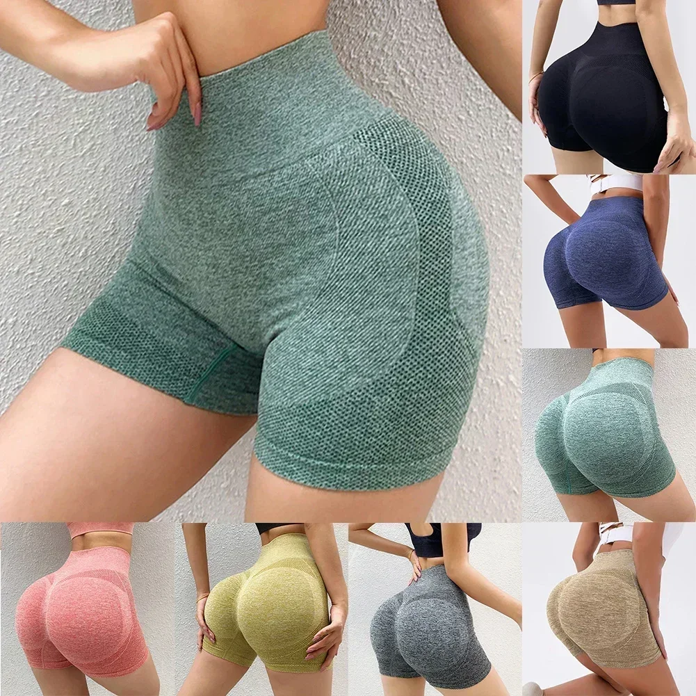 Women/Ladies High Waist Seamless Yoga Shorts Workout Pants Fitness Running Sportswear Tights Breathable