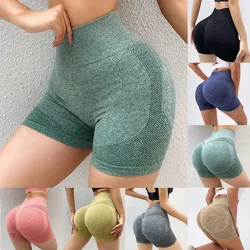 Short de yoga taille haute sans couture pour femme, pantalon d'entraînement, fitness, course à pied, collants sportifs respirants