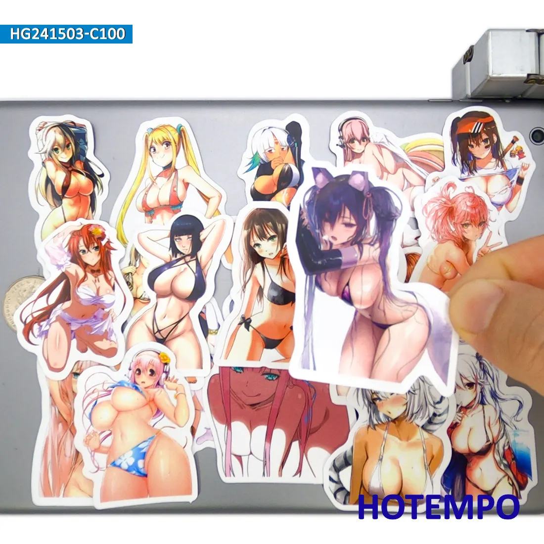 50/100PCS Anime Girls Sexy Stickers Swimsuit Beauty Bikini Bunny for Laptop Luggage Scrapbook Motorcycle Car Bike Phone Sticker