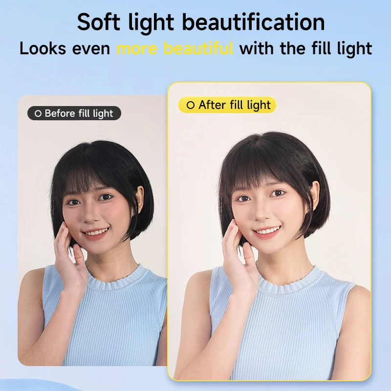 Smartphone LED Handheld Selfie Ring Light Portable Mini Durable Practical Three Stop Dimming Circle Photography Clip Fill Light