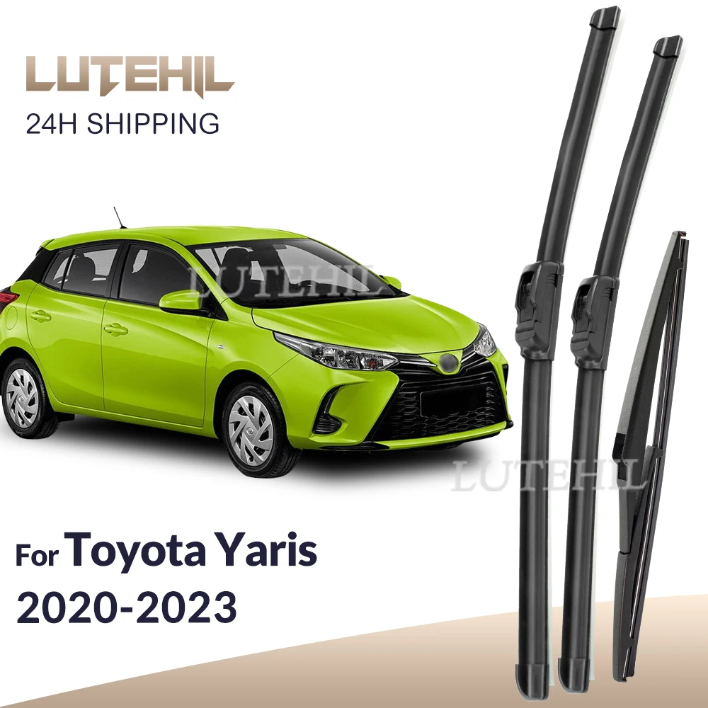تويوتا ياريس 2020-2023 2021 2022 الأمامي والخلفي شفرات ممسحة الزجاج الأمامي الزجاج الأمامي فرشاة 24 + 16 + 12 " #1