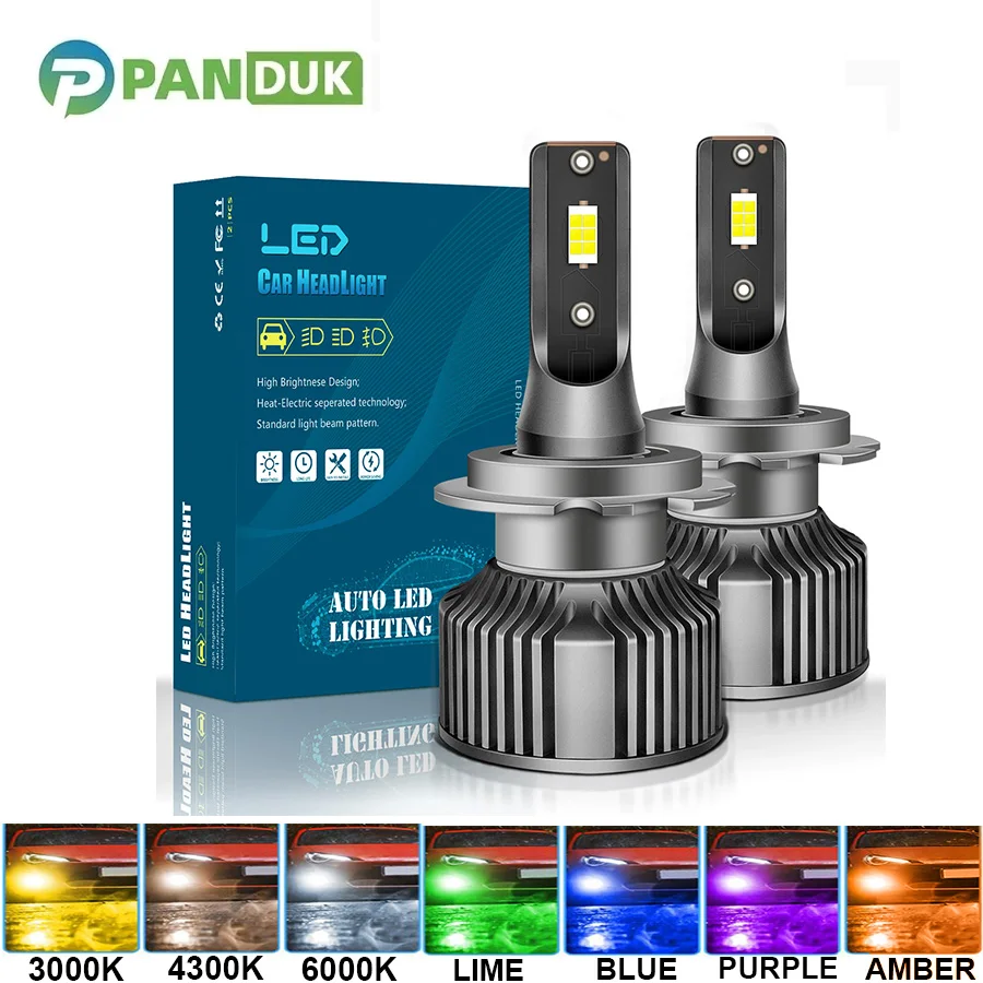 PANDUK 9007 Faro LED para Coche, Luz Antiniebla H11 HB5 9006 9005 HB3 HB4 H19 H11B H4 5202 H7 H13 H16 PSX24W PSX26W, Lámpara Automotriz 12V 4300K