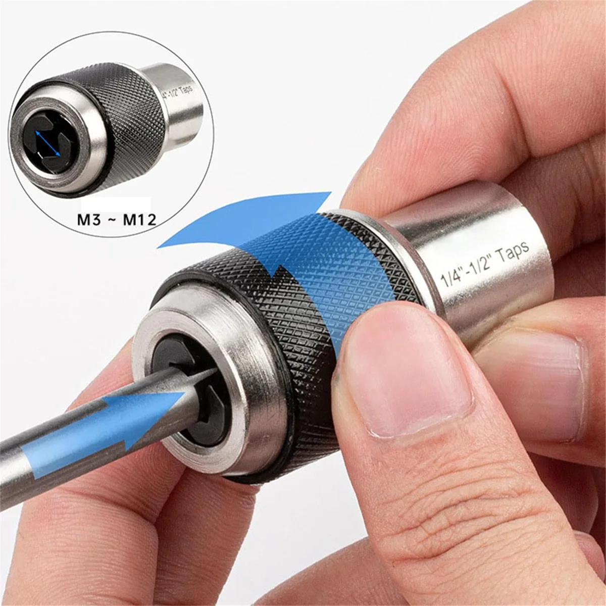 2pcs Tap Socket Set,Extraction Tool with Adjustable Jaws,Suitable for Taps,Reamers,Screw