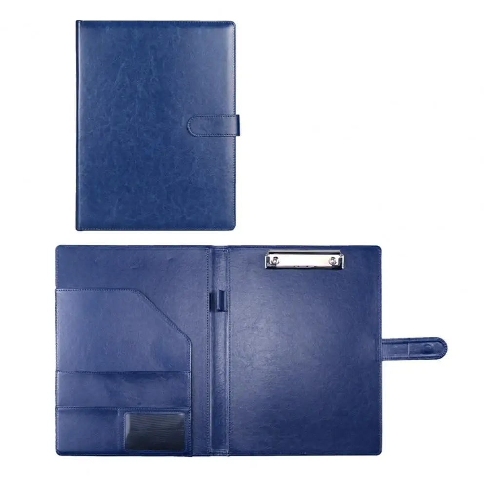 حافظة ملف حلقة القلم المهنية فو الجلود محفظة الأعمال الموثق ل A4 حجم الرسالة المفكرة استئناف لوحة الكتابة للمكتب