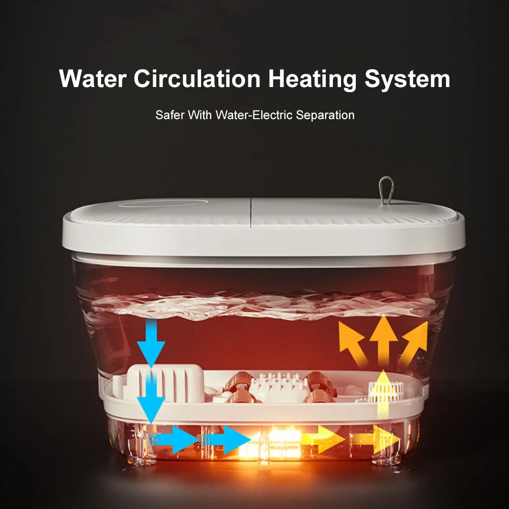 Smart Foot Bath Folding Heat Constant Temperature Foot Wash Basin Promote Blood Circulation Improve Sleep Stress Detox Foot Soak - view 5