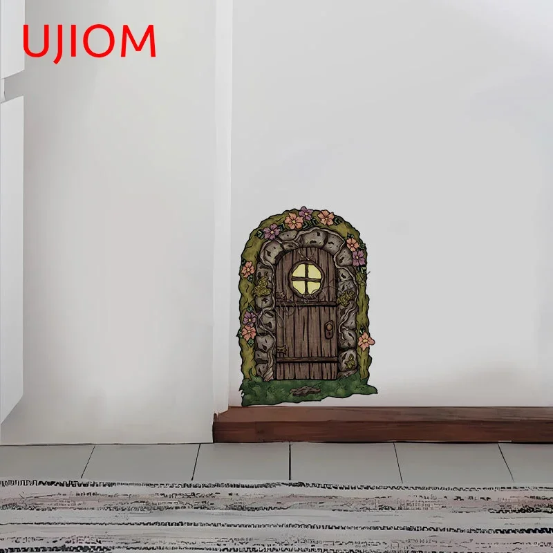 UJIOM 13cm X 9.7cm Creativite Door Anime Wall Stickers Vinyl Graphics Wardrobe Bedroom Decal Room Decoration Wallpapers