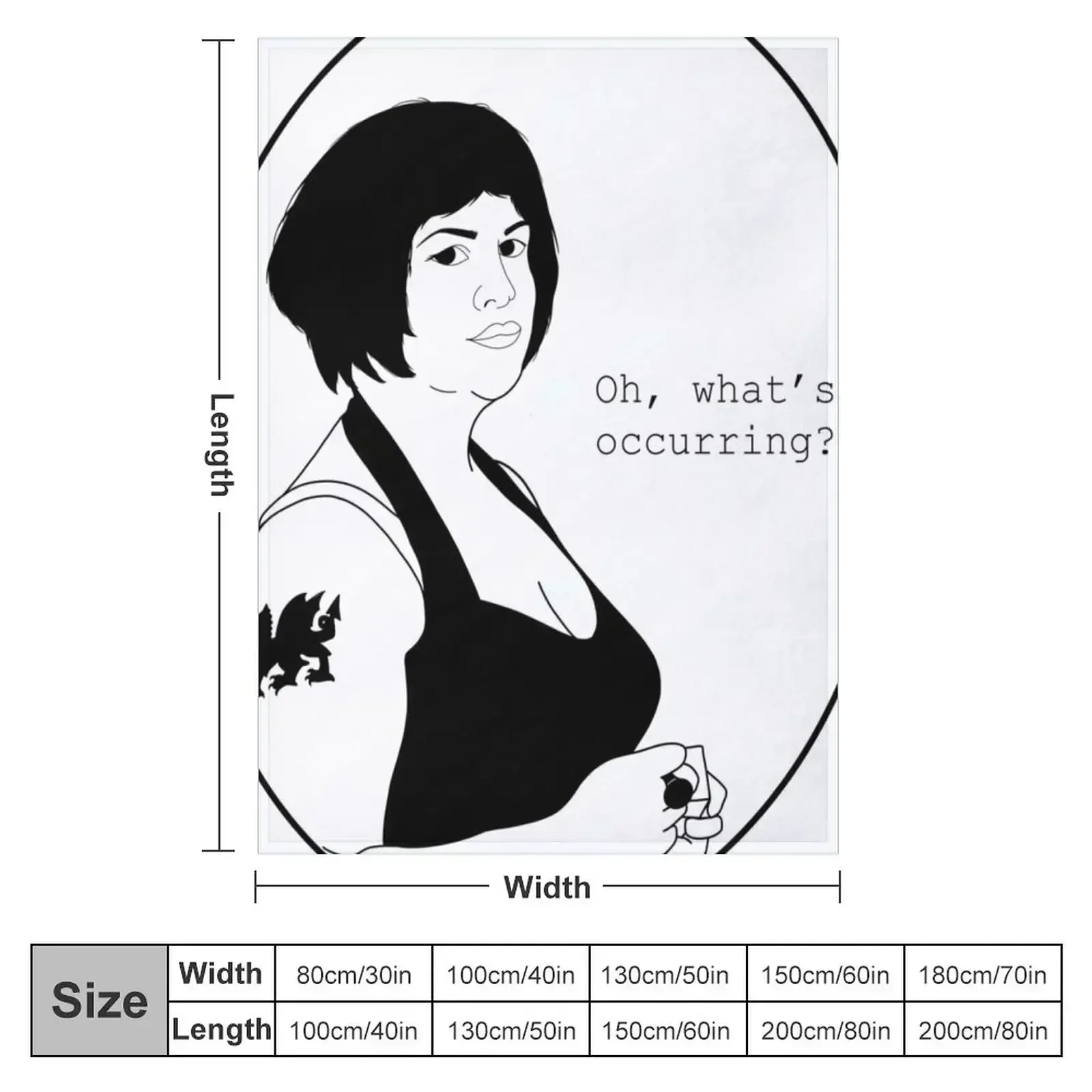 Oh, what's occurring? - Nessa Gavin & Stacey Line art Throw Blanket Flannels For Sofa Thin Flannel Fabric Decoratives Blankets