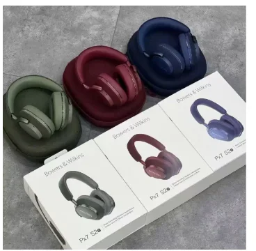 سماعات أذن أصلية من Bowers & Wilkins Px7 S2 لاسلكية فوق الأذن رفيعة وخفيفة الوزن 15 دقيقة شحن سريع إلغاء الضوضاء المتقدم الجديد