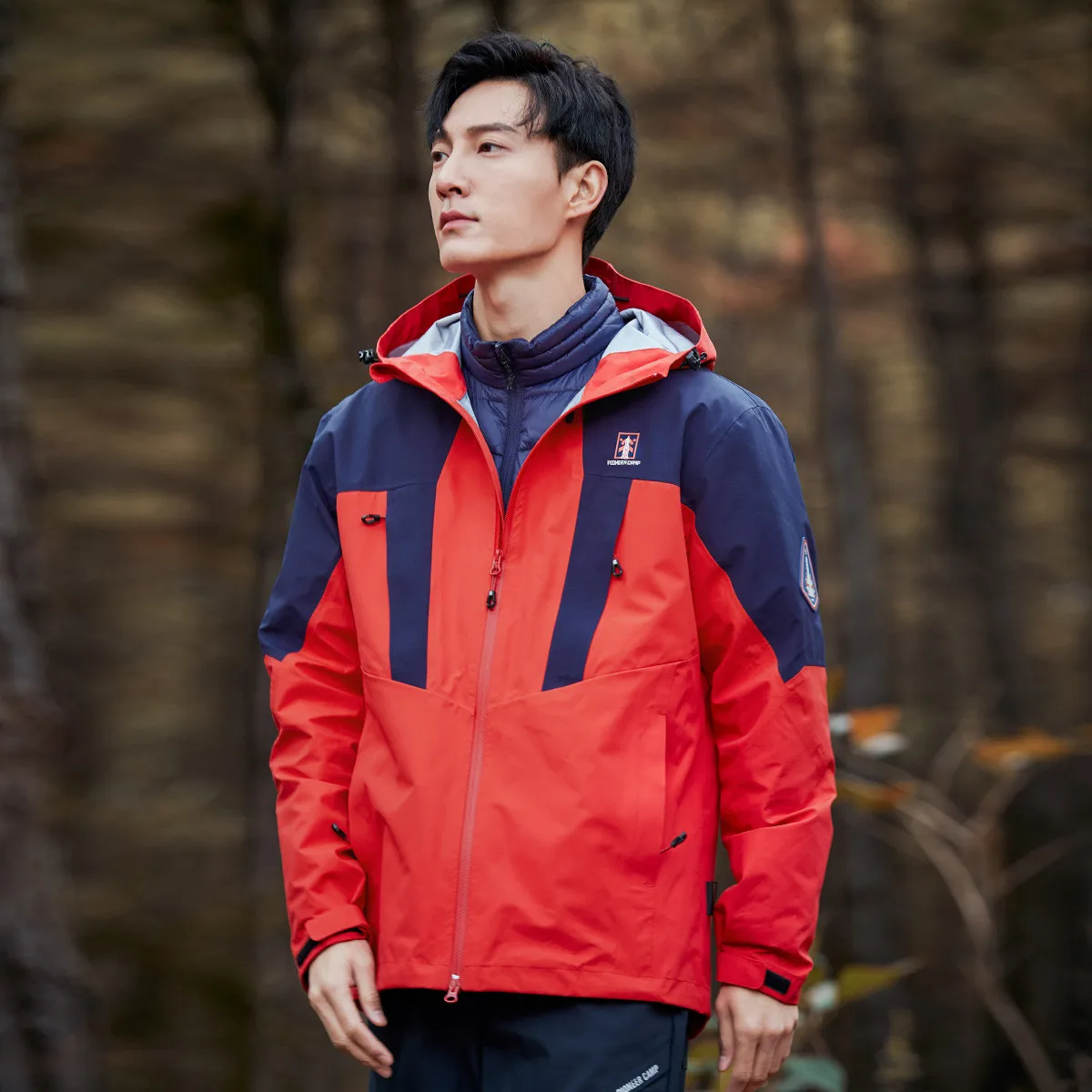 

Pioneer Camp-Men's EVENT Class Waterproof Jacket, Breathable Outdoor Hiking Outlie Zip Jacket, Spring and Autumn, XHW101111