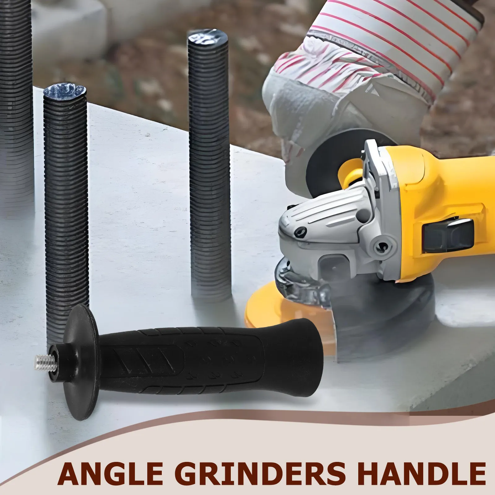 2Pcs Angle Grinder Handle Replacement Grinding Machine Handle For Fabric Non- Comfortable Auxiliary Polishing