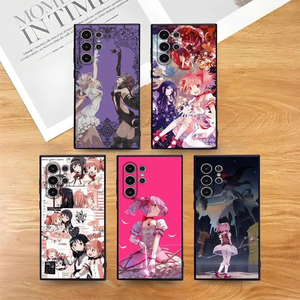 

Anime Madoka M-Magica Cute Girl Phone Case for Phone S series s21 s22 s23 s24 s25 FE Plus Ultra TPU Soft to Skin-friendly case