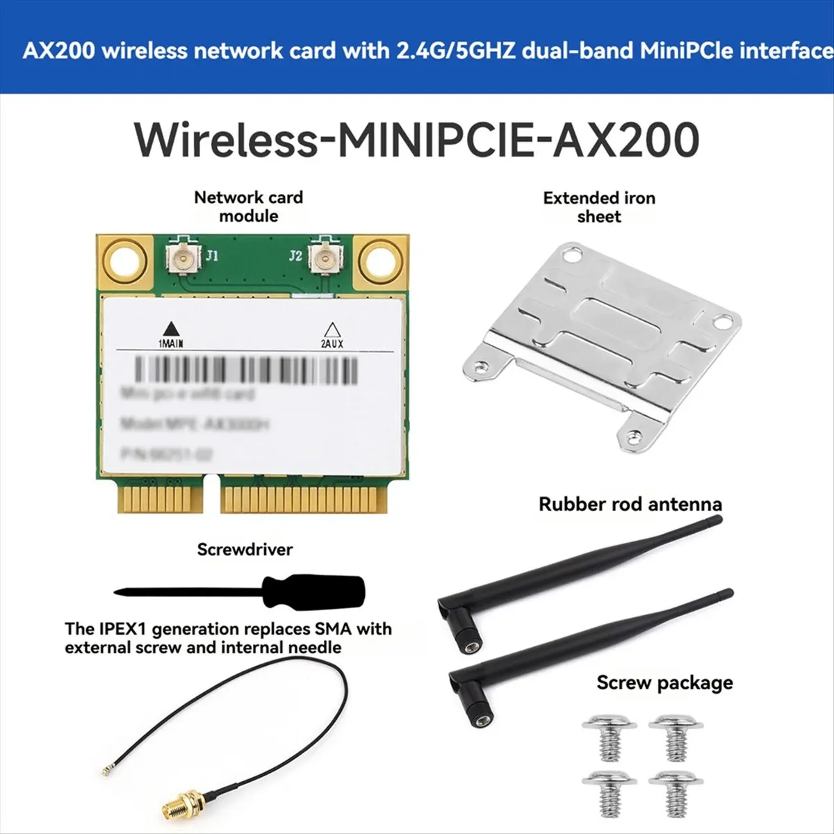 a16i-adaptador-de-red-inalambrico-ax200-minipcie-tarjeta-de-red-gigabit-wi-fi-6-de-doble-banda-bluetooth-52-estandar-80211ax