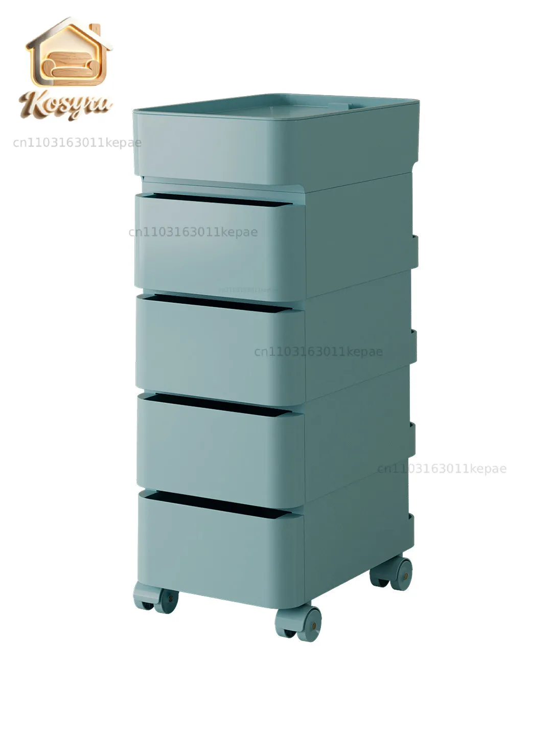 Mobile multi-layer storage cabinet, living room sofa edge rack, drawer bedside table, simple snack storage cart