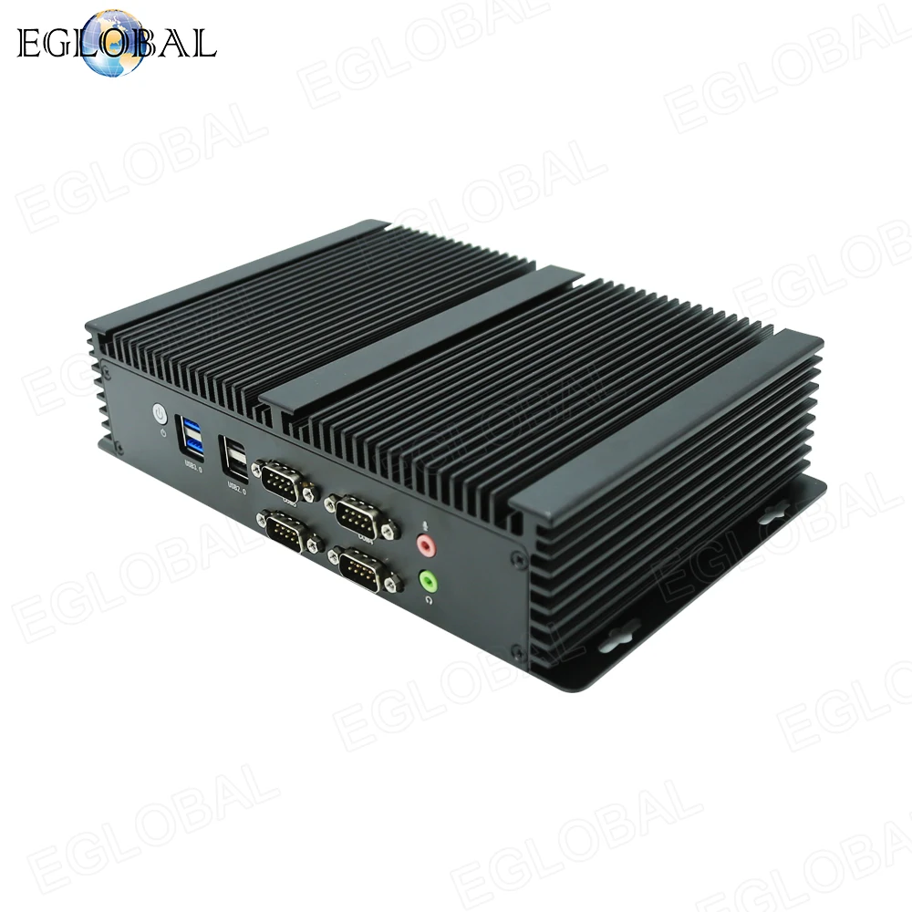 EGLOBAL 11e Isabel Fanless Industriel Mini PC i7-1165G7 32G RAM 512G SSD Ordinateur de bureau touristes LAN 6 * COM HDMI Ordinateur Windows 11