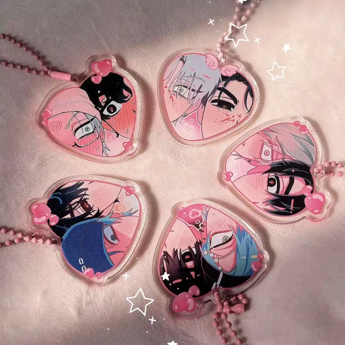 

Anime ALIEN STAGE Sua Mizi Ivan Till Luka Hyuna ALNST Ivti Heart Shape Acrylic Keychain Backpack Pendant Xmas Gift